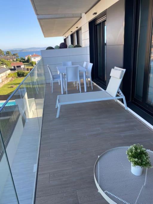 Precioso Apartamento Con Terraza Y Piscina En Portonovo-Sanxenxo Dış mekan fotoğraf